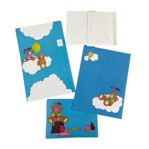 Olympicard Sue North Stokes I Heart My Teddy Stationary Set, Bear Clouds Balloon